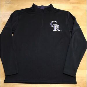 MLB Colorado Rockies Genuine Merchandise 1/4 Quarter Zip Pullover Men Medium